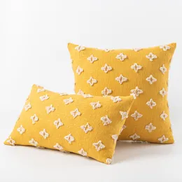 Хлопковая наволочка с скандинавскими цветами и звездами, поясная подушка, диван для спальни, гостиной, эркер, подушка, наволочка