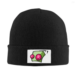 Berets Cute Invader Zim Beanie Hat para homens mulheres e gir inverno quente bonés de malha