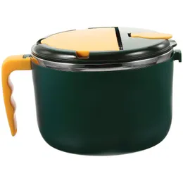 Conjuntos de louça de macarrão instantâneo tigela de metal bento arroz de aço inoxidável sopa de mesa de cozinha com utensílios de mesa