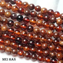 Lega Meihan all'ingrosso (2 fili/set) perline di pietra sciolte naturali di granato spessartino da 6 mm per la creazione di gioielli