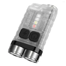 Фонарики Мини-брелок-фонарик Светодиодный перезаряжаемый фонарик UltraFire V3 Портативный магнитный USB-зарядка высокой мощности для кемпинга