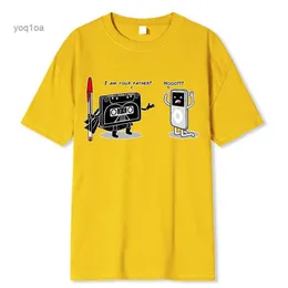Herren-T-Shirts „I Am Your Father“, lustiges Vintage-bedrucktes T-Shirt für Männer und Frauen, hochwertiges Baumwoll-T-Shirt, 80er-90er-Jahre-Magnetband-MP3-Griff-T-Shirt