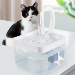 Leveranser 2021 Ny intelligent katt Dricksvatten Fontän Automatisk cirkulerande vattendispenser Drickande fontän med LED -ljus
