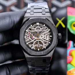 45 mm stal nierdzewna pusta mężczyźni Watch Mężczyźni Automatyczny ruch mechaniczny Zegarek Projektant Fashion Business Watch Montre de Luxe Prezent