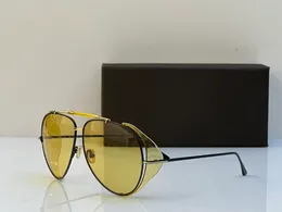 Jack Pilot Güneş Gözlüğü Siyah Sarı Lensler Erkek Kadın Tasarımcı Güneş Gözlüğü Gölgeleri Sunnies Gafas de Sol UV400 Gözlük Kutu