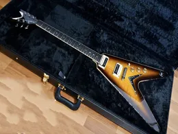 Venda quente Dean Dimebag guitarra chama maple top sunburst cor guitarra elétrica