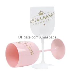 Şarap Gözlükleri 480ml Plastik Cam Parti Beyaz Şampanya Çift Kapı Kokteyl Şampanya Flüt 8cm Envanter Toptan Damla Teslimat H DHP8V