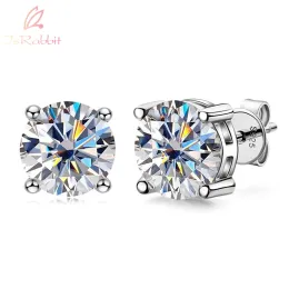 Charm Israbbit 10k 14k Ausgezeichneter Rundschliff 2ct Vvs1 Echt D Moissanit Ohrstecker Bestehen Diamanttest Individueller Schmuck Drop Shipping