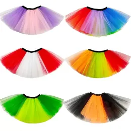 Meninas tutu saias arco-íris balés crianças roupas extravagantes pettyskirt correndo esportes moda palco dança wear traje verão tule princesa zz