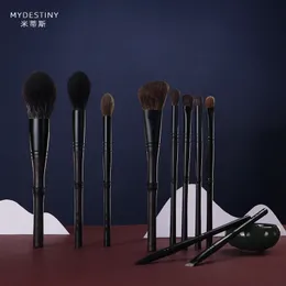 MyDestiny Luxury 10 PCS Professional Makeup Brush Set Ebony High Grade Brage
