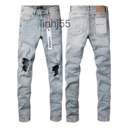 DHgate.com:Purple Brand Jeans Light Blue Knee Hole Slim