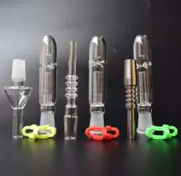 14 mm 18 mm Mini -Nektar -Kollektor -Kit mit Titanspitze Nagelquarz Tipp Keck Clip Dab Stroh Öl Rigs Konzentrat Glasrohre Zz