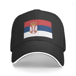 Bollkåpor Anpassad flagga av Serbia Baseball Cap Women Män andas Dad Hat Sports