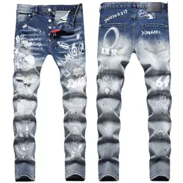 TR APSTAR DSQ Jeans da uomo Hip Hop Rock Moto DSQ COOLGUY JEANS Design Strappato Denim Biker DSQ Jeans da uomo 098 colore grigio