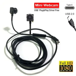 Full HD 1080p USB -kamera vid vinkel Mini CCTV med Android OTG Typ C Security Video Webcam