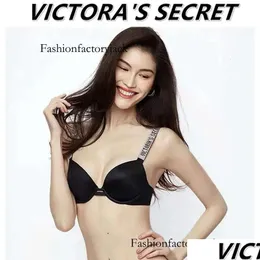 Женские трусики, женский комплект с бюстгальтером и трусиками Victorias Secret, сексуальное кружевное женское нижнее белье, стринги, нижнее белье с эффектом пуш-ап, бесшовный розовый подарок, Dhc5I