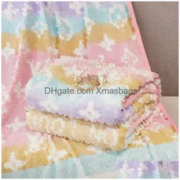 Cobertores Designs Designer Cobertor Impresso Flor Antiga Design Clássico Ar Delicado Condicionado Carro Viagem Toalha de Banho Macio Inverno Flee Dhbux