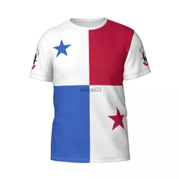 القمصان الخاصة بالرجال ، اسم مخصص رقم Panama Country Flag 3D Thirts Cloths tirt Men Teaps Tops for Soccer Football Fans Hig