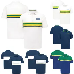 2024 F1 Signatury T-shirt Formula 1 Team Polo Shirt Men Racing Stripe T-Shirts Fani samochodu Fani Owczesna koszulka sportowa koszulka sportowa