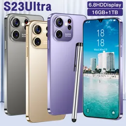 Original S23 Ultra Smartphone 6.8 Inch HD Full Screen Face ID 16GB+1TB 7800mah Mobile Phones Global Version 3G 4G 5G Cell Phone