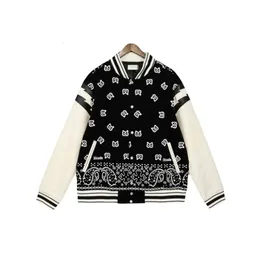 Rhude Jacket Designer Giacche da uomo di qualità originale High Street da uomo e da donna con maniche in pelle stampate all-over da baseball