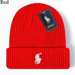 Dobra jakość Nowa projektant Polo Beanie Unisex Autumn Winter Vailies Krai dzianinowy kapelusz dla mężczyzn i kobiet czapki