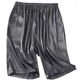 Indumenti da notte da uomo Pigiama in raso di seta da uomo Pantaloncini da casa Pigiama da uomo Comodo e traspirante Pantaloni da notte Pantaloni Abbigliamento da notte