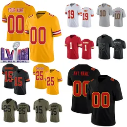 2024 Novo Super Bowls III Futebol 1 Jerick McKinnon Jerseys 19 Kadarius Toney 97 Felix Anudike-Uzomah 15 Patrick Mahomes Isiah Pacheco Clyde Edwar-Helaire Man Woman