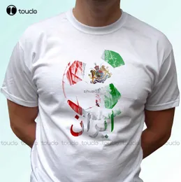 Erkek Tişörtleri İran Futbol Bayrağı Beyaz Tişört Tasarım Futbol Dünyası Top Tee Tüm Boyutlar Özel Aldul