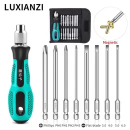 LUXIANZI Slotted Phillips Screwdriver Set Precision 8 In 1 Magnetic Screw Driver Bits For Mobile Phone Repair Device Hand Tools 240123