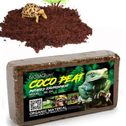 기질 650g 파충류 코코넛 토양 천연 코코넛 섬유 기질 도마뱀 거북이 파충류 침구 토양 파충류 테라리움 바닥 공급