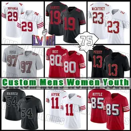 13 Brock Purdy 23 Christian McCaffrey Niners Football Jerseys San Francisco49ersgeorge Kittle Deebo Samuel Nick Bosa Talanoa Hufanga Jerry Rice Sam Darnold