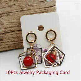 Sacchetti per gioielli 10 pezzi Collana con orecchini minimalisti in carta quadrata Versione coreana Confezione Accessori in carta per esposizione