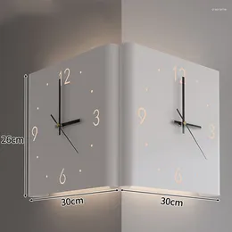 Orologi da parete Orologio ad angolo a LED Pareti silenziose a doppia faccia Lampada digitale semplice e moderna Luce notturna creativa Decorazione della casa