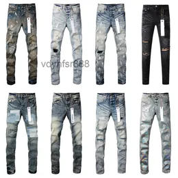 Pantalones vaqueros morados Diseñador para hombre Jean Pantalones negros Calidad de gama alta Diseño recto Retro Streetwear Pantalones de chándal casuales Diseñadores Joggers Pantalón DQ70