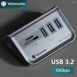 Yottamaster multi porta divisor usb a tipo c docking station múltiplo 4 slot plug hub soquete extensor doca adaptador para computador portátil