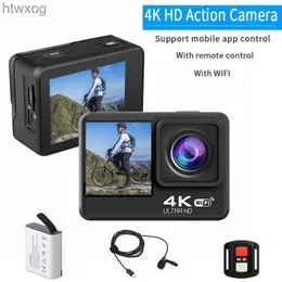 Spor Eylem Video Kameralar HD 4K/30 FPS 4K30FPS Action Camera 2.0 İnç Ekran WiFi Uzaktan Görünüm Makine Açık Mekan Bisiklet ve Dalış Mini Kamera DV YQ240129