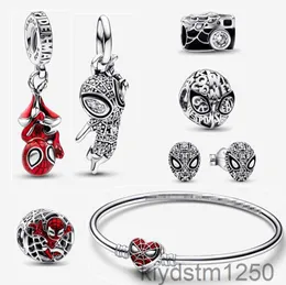Silber Spinne Anhänger Charms Armbänder Designer Schmuck DIY Fit Stil Armreif Liebhaber Ohrringe Armband Perlen Jyv9