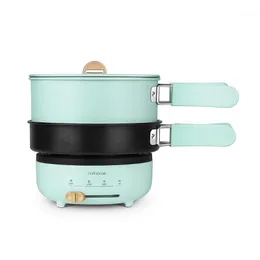 220V Collapsible Electric Multicooker Mini Portable Folding Pot Double Layer Cooking Pot For Travel Household Rice Cooker1256K