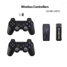 Oyun Denetleyicileri 2.4G M8/ GD10 için Kablosuz 4K Çubuk Retro Video Konsolu USB Alıcı Gamepads Kontrol Joystick Parçaları