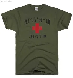 Herren T-Shirts Herren Kurzarm T-Shirt Mash 4077th M*a*s*h Vintage T-Shirt Q240130