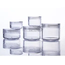 20pcs Plastic Cream Jar Cosmetic Pots Container Refillable Clear Daily Use Eyeshadow Storage Box for Glitters 3g 5g 10g 15g 20g Aiixe