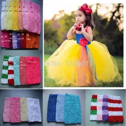 Accessori per capelli DHL Free Kids Crochet Tube Top Tutu Girls Chest Wrap Ampia fascia per capelli Dimensioni 7.9x9 pollici 120 pezzi / lotto