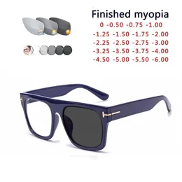 Büyük Çerçeve Büyük Boy Gözlük Erkekler Lüks Steampunk Myopia Kadınlar Nerd Pochromic Reçete 0 -0.25 -0.5 -1.0 ila -6.0 240124