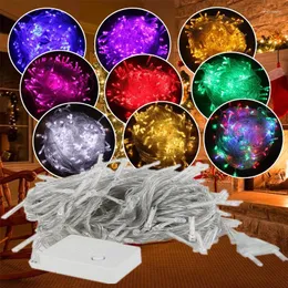 Strings eclh 10m 5M 100LED 40LED String Garland Choinka Fairy Light Luce Waterproof Home Garden Party Outdoor Dekoracja wakacyjna