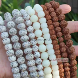 Contas por atacado100% natural 612mm 108pcs bodhi rudraksha / bodhi white contas / xingyue bodhi contas, para jóias diy