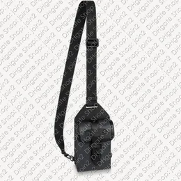 Üst M45912 Saumur Slingbag İkonik Erkekler Cross Vücut Bag Eclipse Canvas267Z