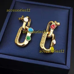 Stud 2024 Orecchini di lusso Orecchini di marca Designer Orecchini a bottone per le donne Moda Oro 18 carati Geometria Orecchini a cerchio Orecchini Orecchini Anelli Gioielli firmati Brincos Alta qualità