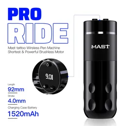 Mast Rider Pro Kablosuz Döner Dövme Makinesi Fırçasız Motor LED Ekran Pil Kalemi Sanatçı için Kalıcı Makyaj 240123