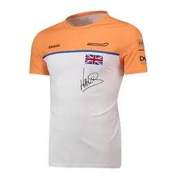 Odzież motocyklowa F1 Forma jeden kombinezon wyścigowy Krótki rękawoeved T-shirt Team 2021 Koszula sportowy zaokrągły na szyję szybki suszący top kropla OTFH8